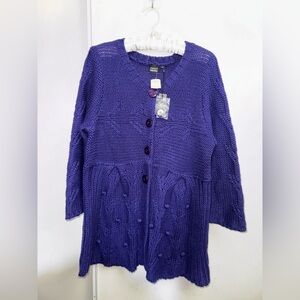 Chic Purple Women's Cardigan